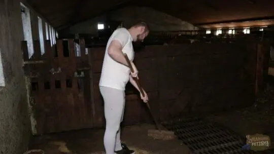 the voice in the cowshed cleaning up
