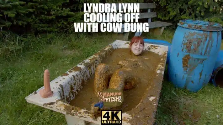 Lyndra Lynn cooling off with cow dung Trailer